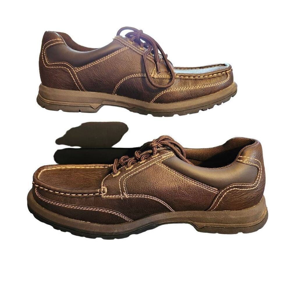 Thom McAn Koltrain Brown Lace-Up Moc Toe Mens Oxford Shoes Size 10.5